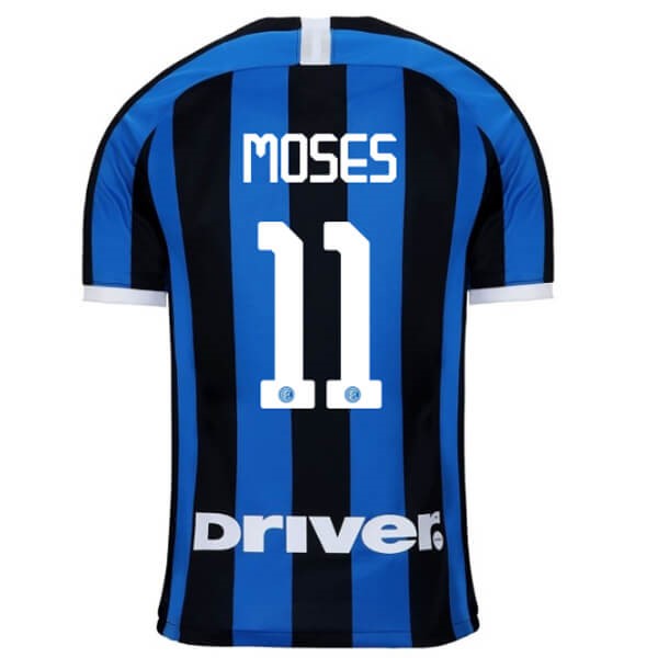 Camiseta Inter Milan NO.11 Moses Primera equipo 2019-20 Azul